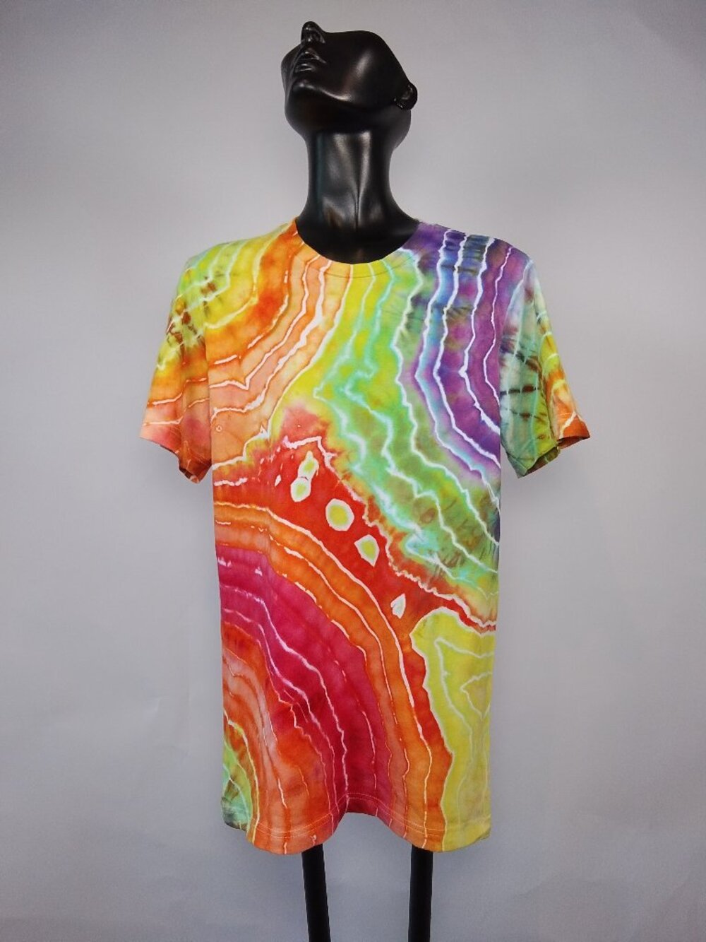 Small Unisex Bella-Canvas 3001C “Geode” Ice Dyed T-Shirt